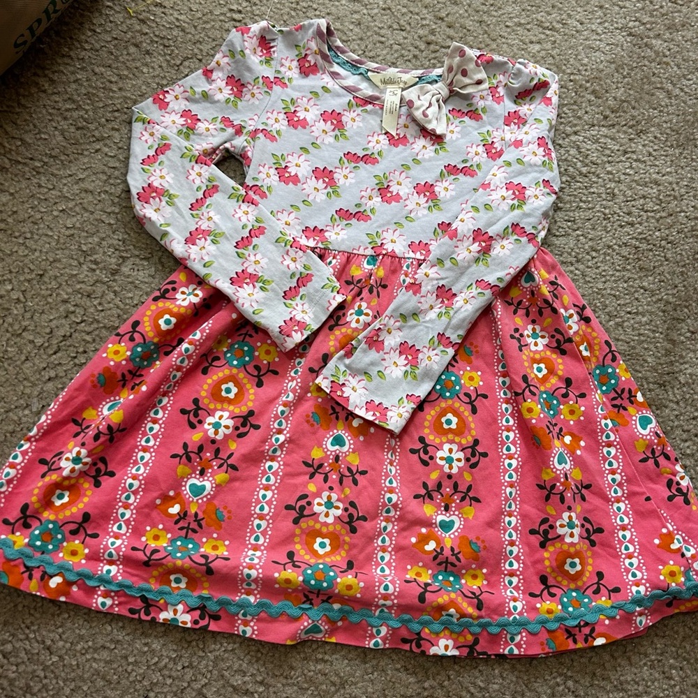 Matilda Jane floral mixed patterns long sleeve dress